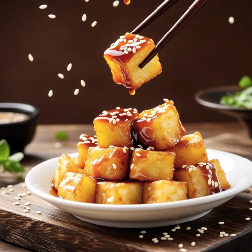 Fried Potatoes with Miso Mustard Sauce
