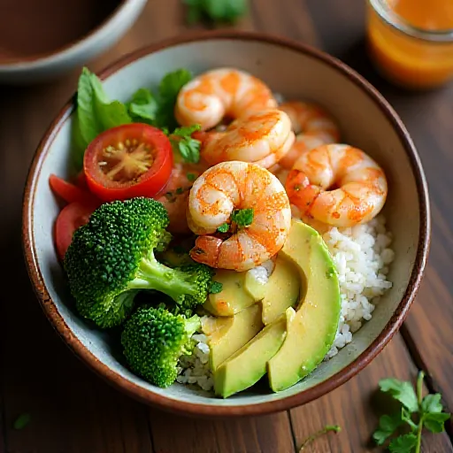 Shrimp and Avocado Rice Bowl