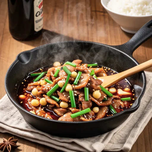 Stir-fried Pork and Garlic Chives with Spicy Chili Oil