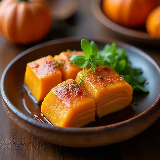 Layered Steamed Pumpkin and Pork Belly