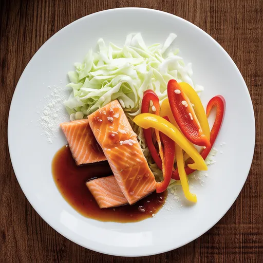 Salmon Piccata with Miso Ketchup Sauce