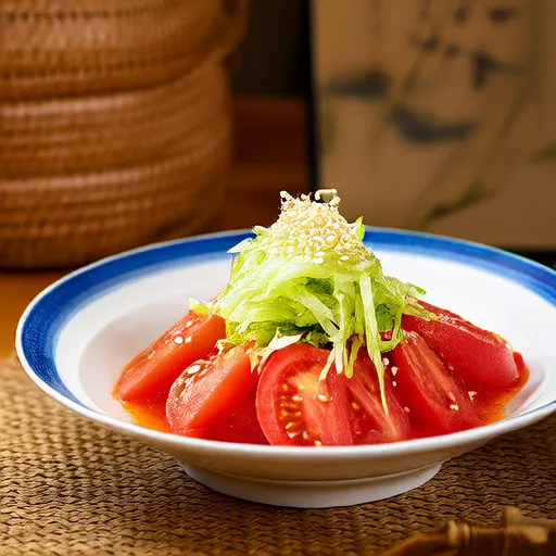 Salada de Tomate com Molho de Soja