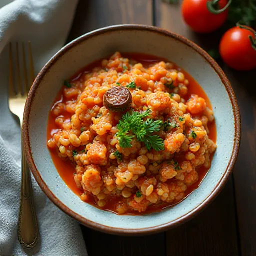 Oatmeal and Tuna Tomato Risotto