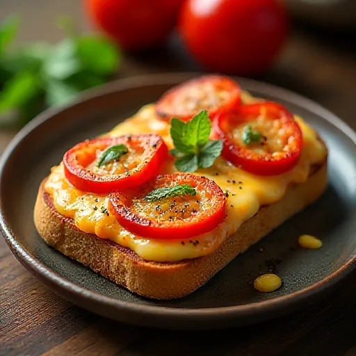 Bell Pepper and Tuna Pizza Toast