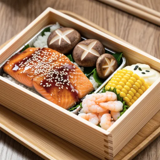 Salmon Sesame Bake Bento