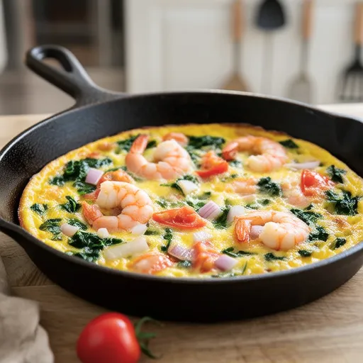 Shrimp Spinach Frittata