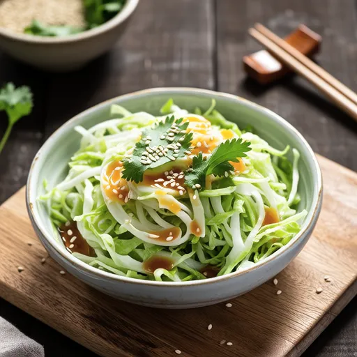 Spring Cabbage and Shiso with Mentaiko Mayo