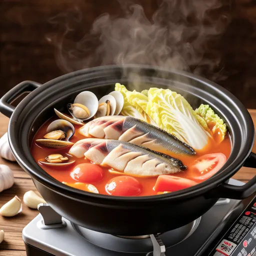Cod and Clam Tomato Hot Pot