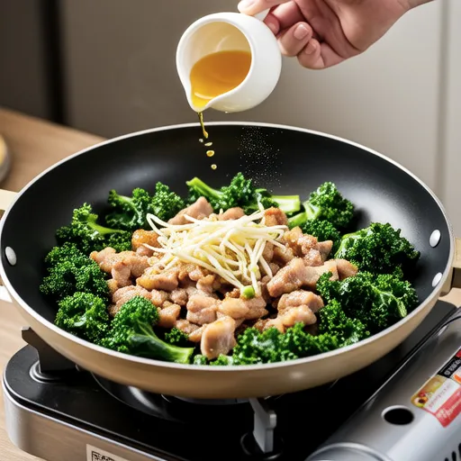 Mizuna and Pork Stir-fry with Yuzu Pepper