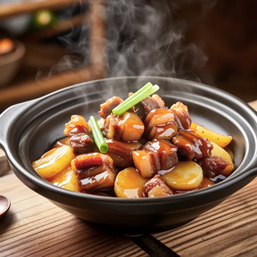 Stir-fried Pork Belly and Potato with Yuzu Ponzu