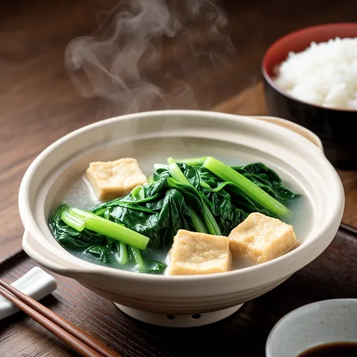 Nanohana and Atsuage White Dashi Simmer