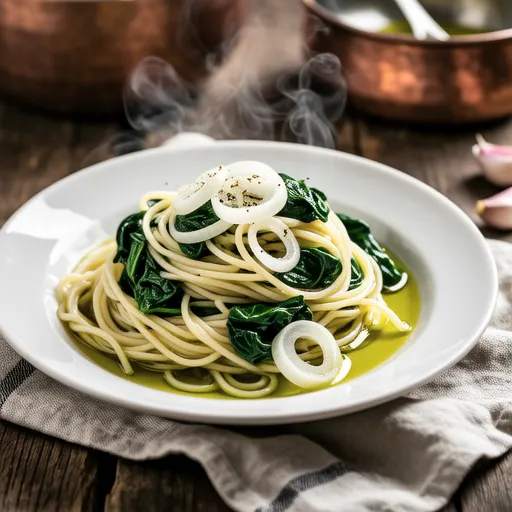 Spinach Aglio e Olio Pasta