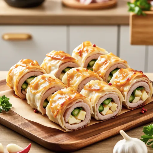Okra Cheese Pork Rolls