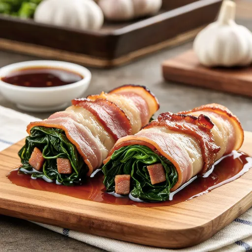 Komatsuna Bacon Rolls