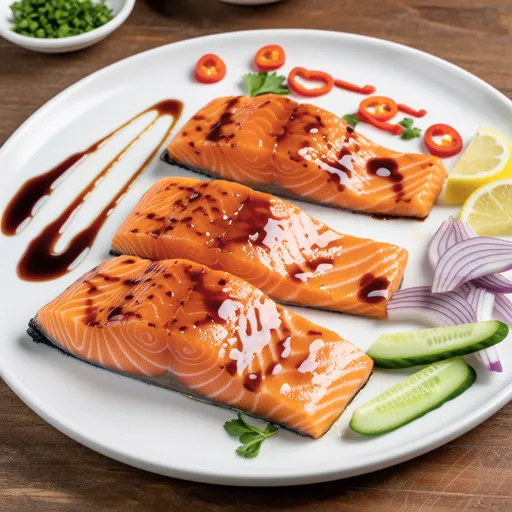Salmon and Colorful Vegetable Tea Marinade