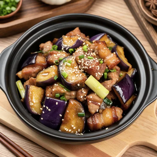 Eggplant and Pork Ginger Stir-fry
