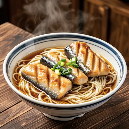 Grilled Mackerel Somen Noodles