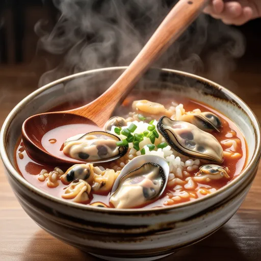 Kimchi Oyster Rice Soup