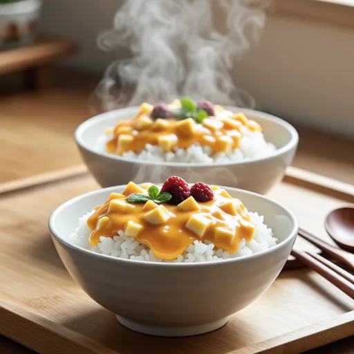 Tofu and Egg Cheese Sauce Rice