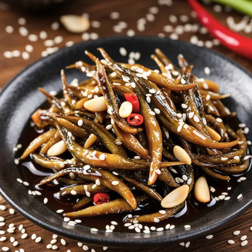 Stir-fried Anchovies with Walnuts and Almonds