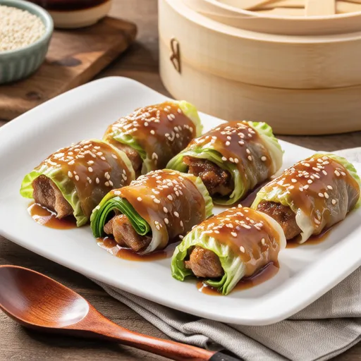 Teriyaki Pork Wrapped Cabbage