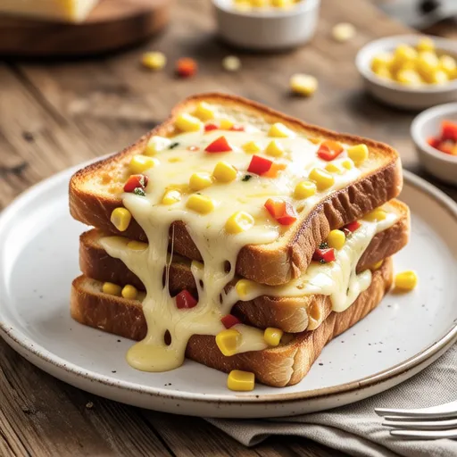 Vegetable Corn Cheese Toast
