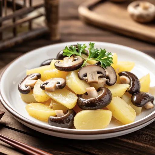 Potato and Shimeji Mushroom Mayo Stir-fry
