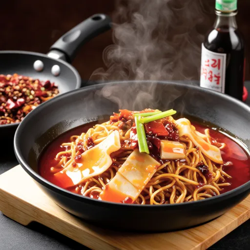 Tteokbokki with Rice Cake and Flat Noodles