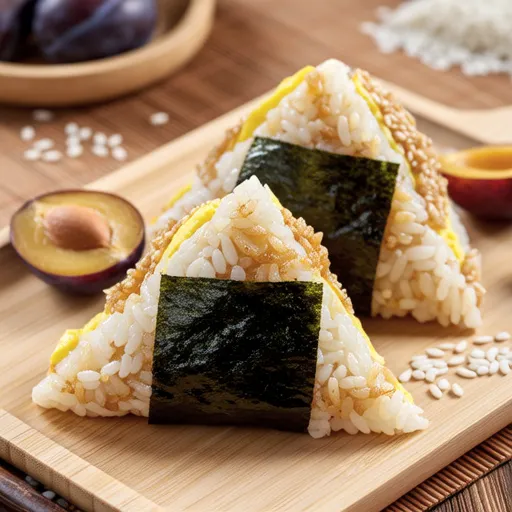 Crispy Plum and Kombu Onigirazu