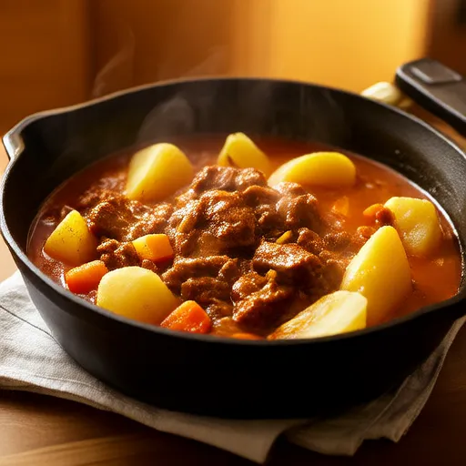 Ragoût de pommes de terre avec porc et légumes