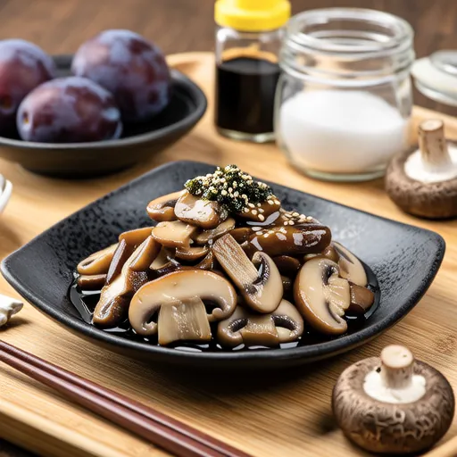 Shiitake and Enoki Mushrooms with Ume Paste