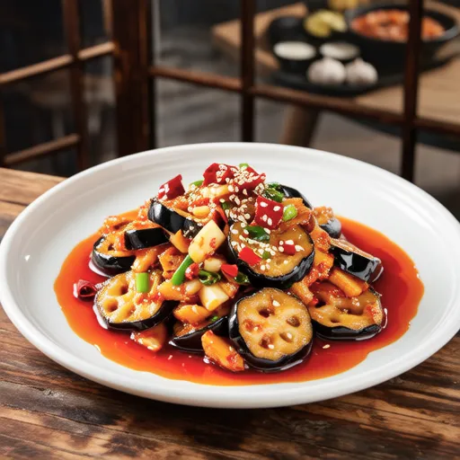 Eggplant with Spicy Sauce (Kkanpung Gaji)