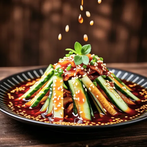 Cucumber and Crown Daisy Salad