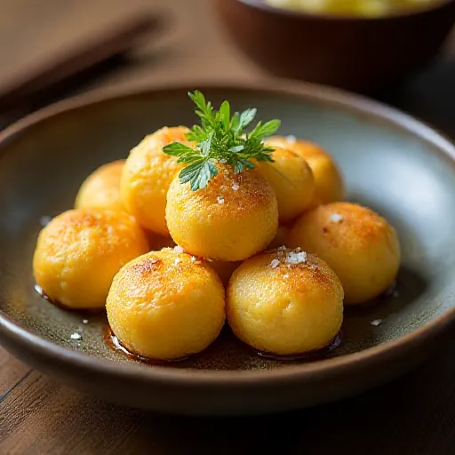 Simple Fluffy Pan-Fried Hanpen and Yam