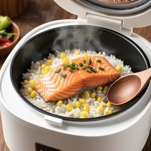Salmon and Corn Butter Rice