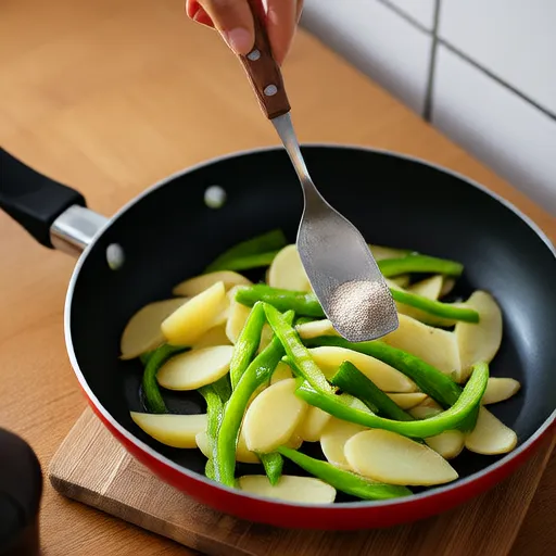 Salteado de pimientos y papas