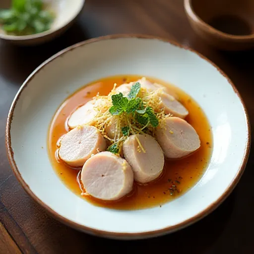 Steamed Chicken with Ume Shirasu Sauce