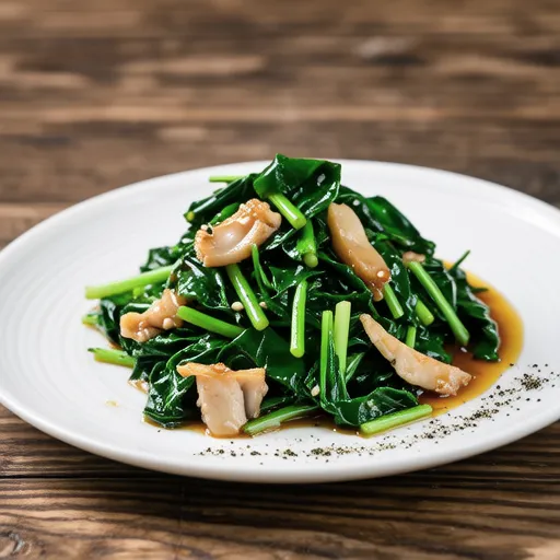 Komatsuna and Mackerel Can Stir-fry with Ponzu