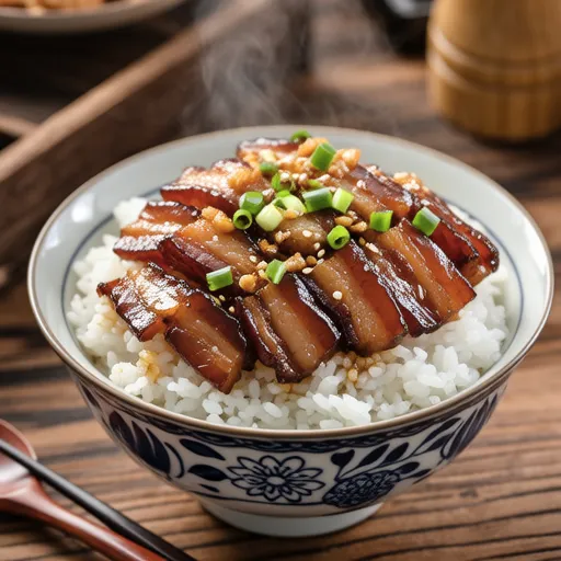 Garlic Soy Sauce Rice with Pork Belly