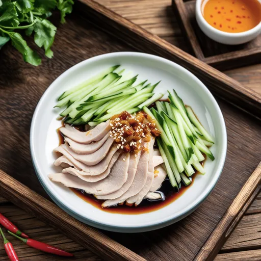 Chicken Tenderloin and Cucumber with Zha Cai