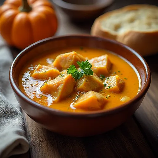 Chicken and Pumpkin Tomato Cream Stew