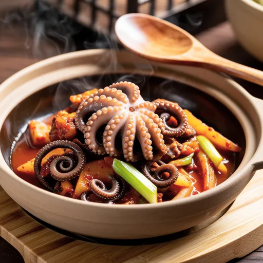 Stir-fried Octopus with Kimchi