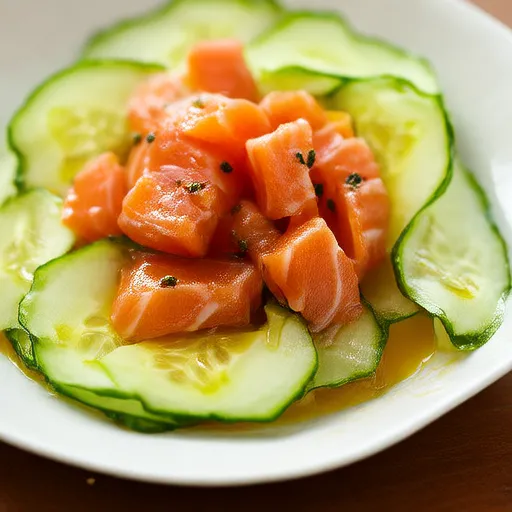 Salada de pepino e atum
