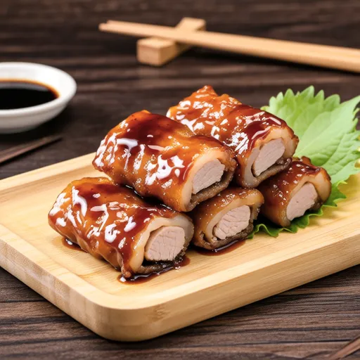 Teriyaki Pork Wrapped Hanpen