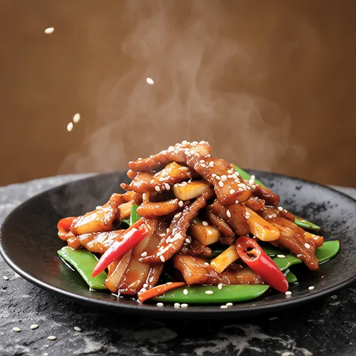 Stir-fried Pork and Snap Peas with Korean Flavor