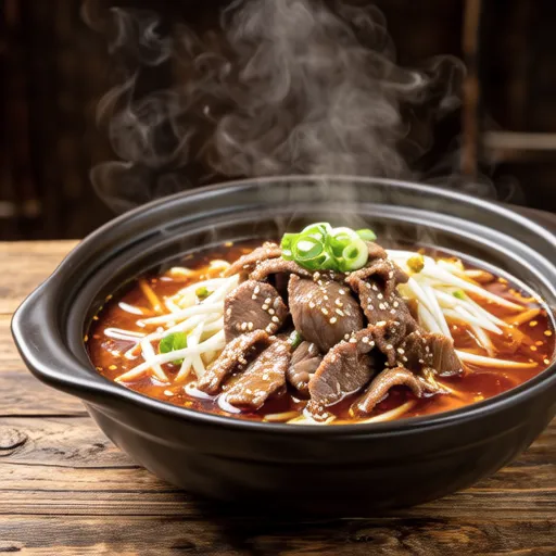 Spicy Bean Sprout Beef Soup