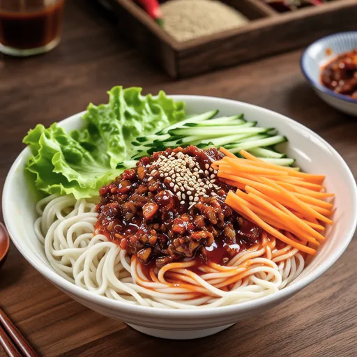 Korean Spicy Mixed Noodles (Kal Bibim Guksu)