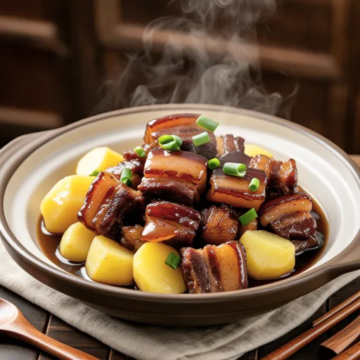 Microwave Braised Pork and Potato