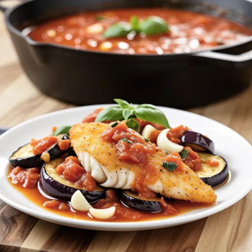 Tomato Simmered Sardines and Eggplant