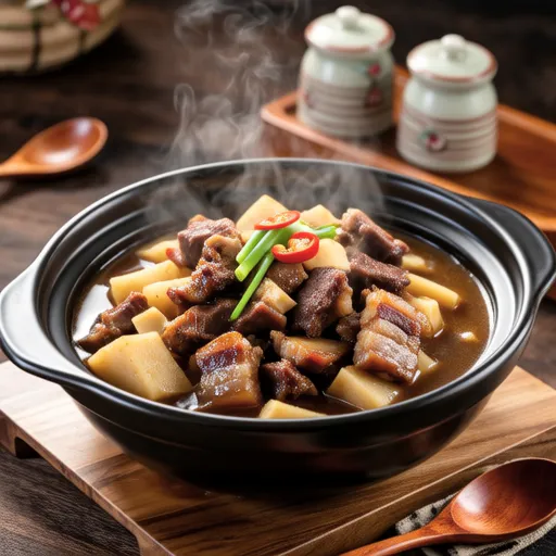 Konjac and Pork Miso Stew